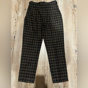 Vince Women's Plaid Straight Leg Pants - Black and Brown